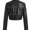 Danger Zone Faux Leather Moto Jacket - Black Back