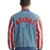 Denim Graphic Track Top Back