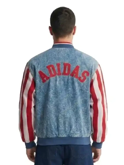 Denim Graphic Track Top Back