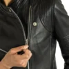 Distressed Black Leather Jacket