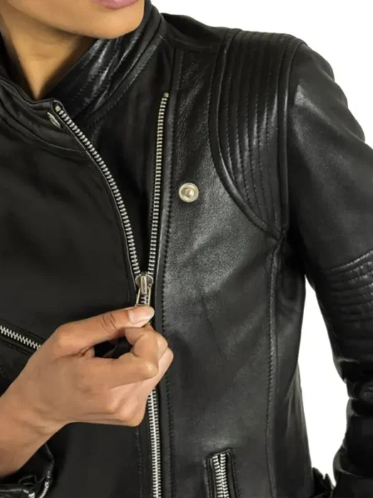 Distressed Black Leather Jacket