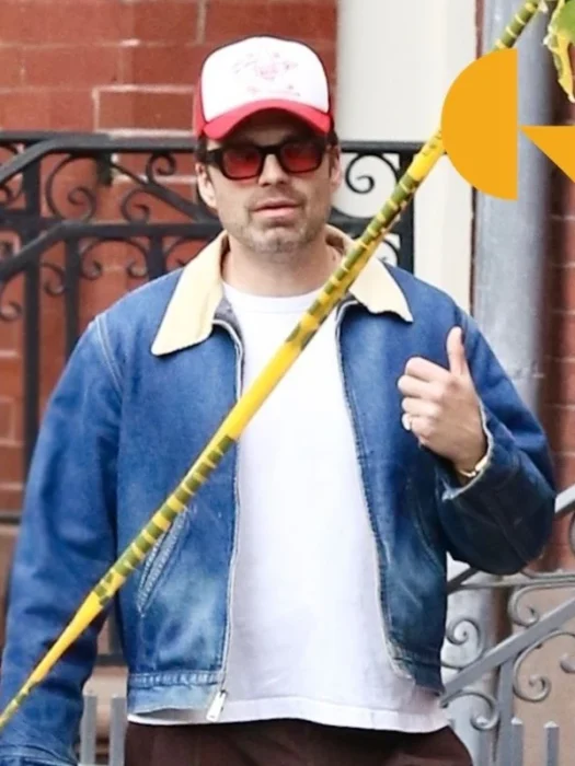 Downtown Restaurant Sebastian Stan Blue Jacket