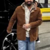 Drake Brown Suede Leather Shearling Jacket