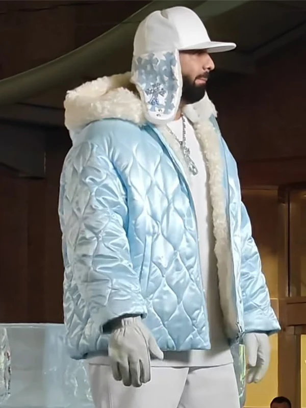 Drake Iceman Blue Puffer Jacket