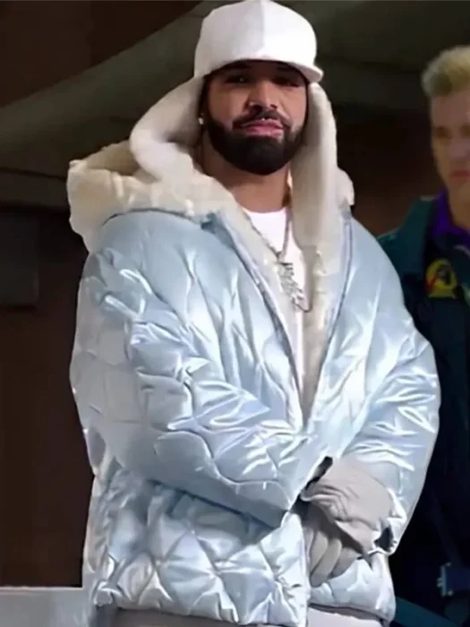 Drake Iceman Blue Puffer Quilted Jacket