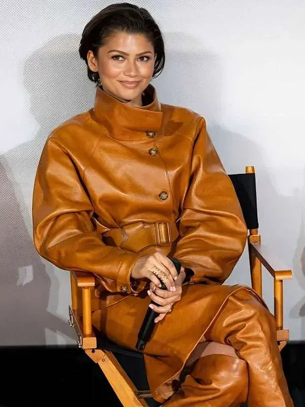 Dune 3 Movie Premiere Zendaya Brown Jacket