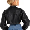 Elora Cropped Jacket Black Back