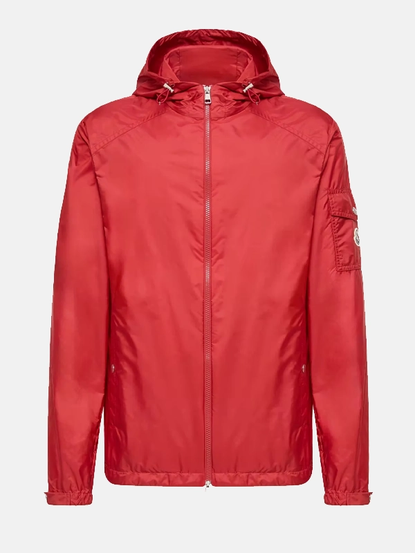 Etiache Hooded Rain Red Jacket