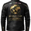 FIFA World Cup 2026 Black Leather Jacket Back