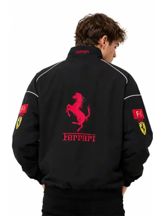 Ferrari F1 Racer Black Jacket Back