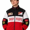 Ferrari F1 Racer White Jacket