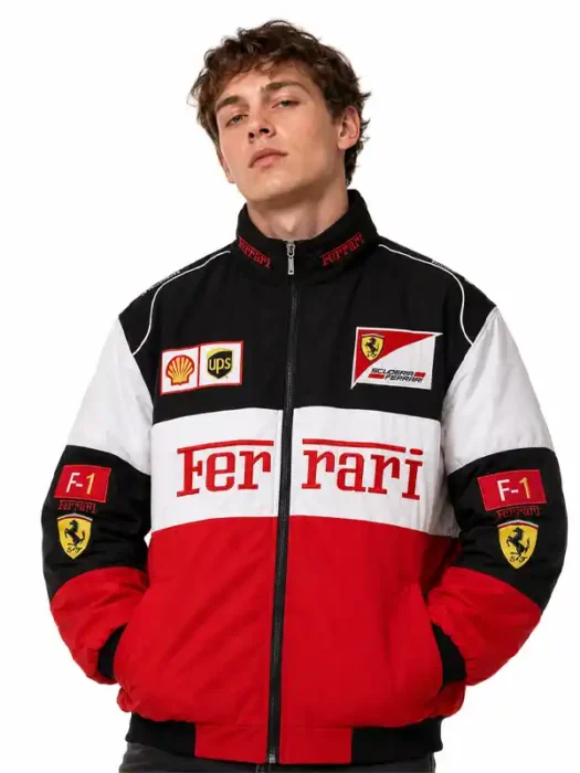Ferrari F1 Racer White Jacket