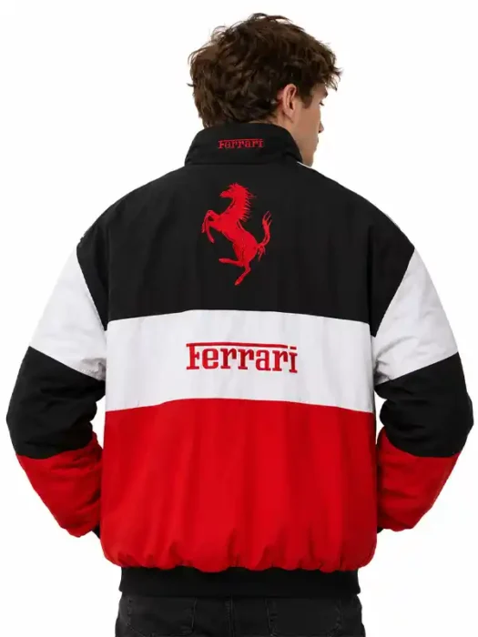 Ferrari F1 Racer White Jacket Back