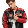 Ferrari Marlboro F1 Red & Black Leather Jacket