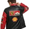 Ferrari Marlboro F1 Red & Black Leather Jacket Back