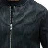 Gordon Faux Leather Bomber Jacket