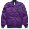 HOMAGE X Starter Arizona Diamondbacks Purple Satin Jacket