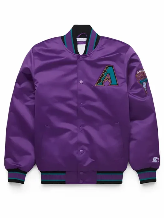 HOMAGE X Starter Arizona Diamondbacks Purple Satin Jacket