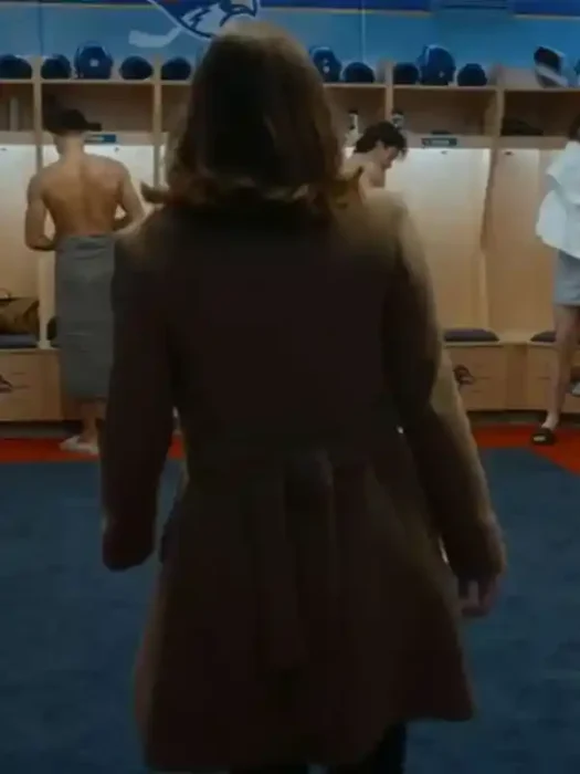 Hannah Wells Off Campus Brown Wool Coat Back