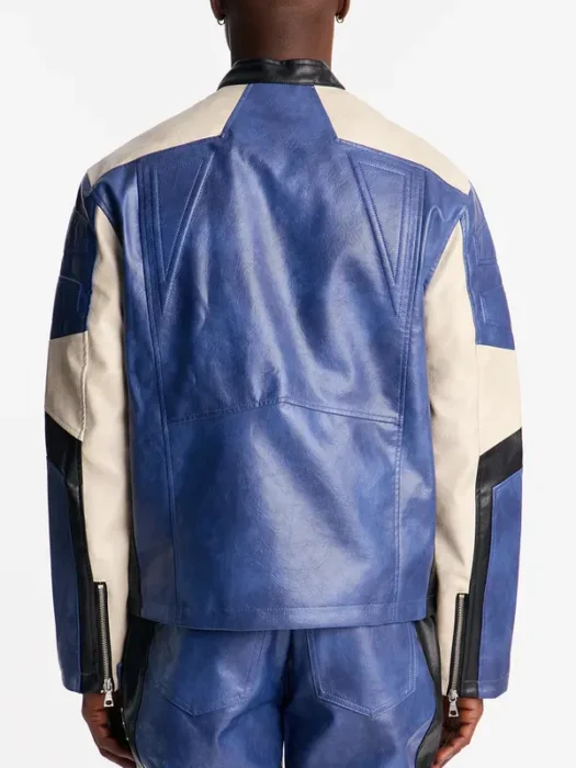 Ignition Paneled Faux Leather Moto Jacket Back