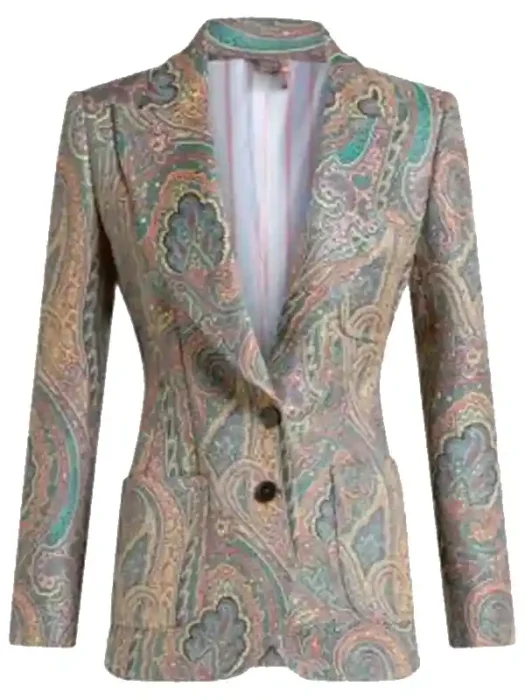 Imperfect Women Eleanor Paisley Print Blazer