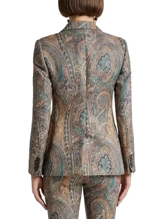 Imperfect Women Eleanor Paisley Print Blazer Back