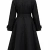 Jessica Chastain Off Weeks Black Coat Back