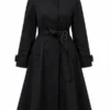 Jessica Chastain Off Weeks Black Coat Front
