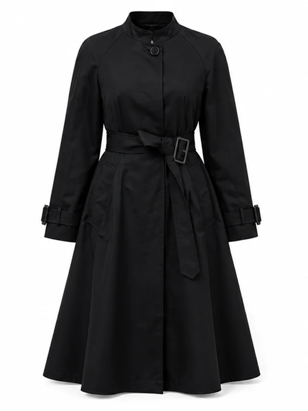 Jessica Chastain Off Weeks Black Coat Front