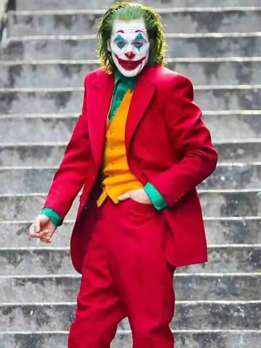 Joaquin Phoenix Red Joker Tuxedo