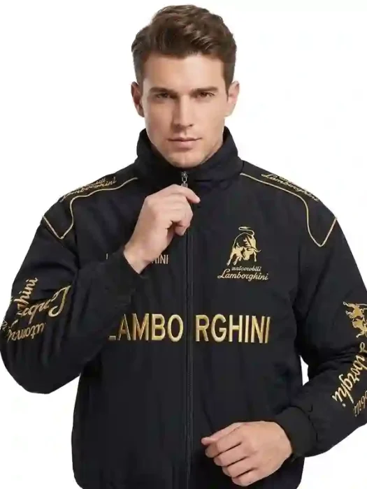 Lamborghini Sleeves Oversized Varsity Jacket