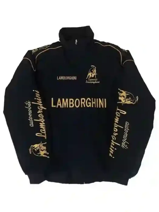 Lamborghini Sleeves Oversized Varsity Jacket Back