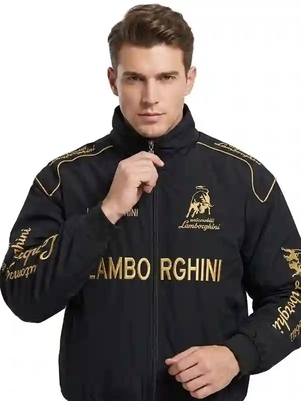 Lamborghini Sleeves Oversized Varsity Jacket