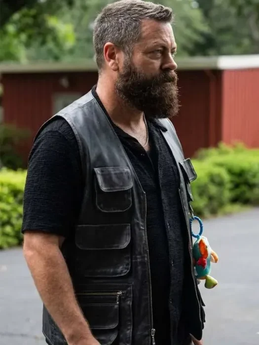Margo’s Got Money Troubles Nick Offerman Black Leather Vest