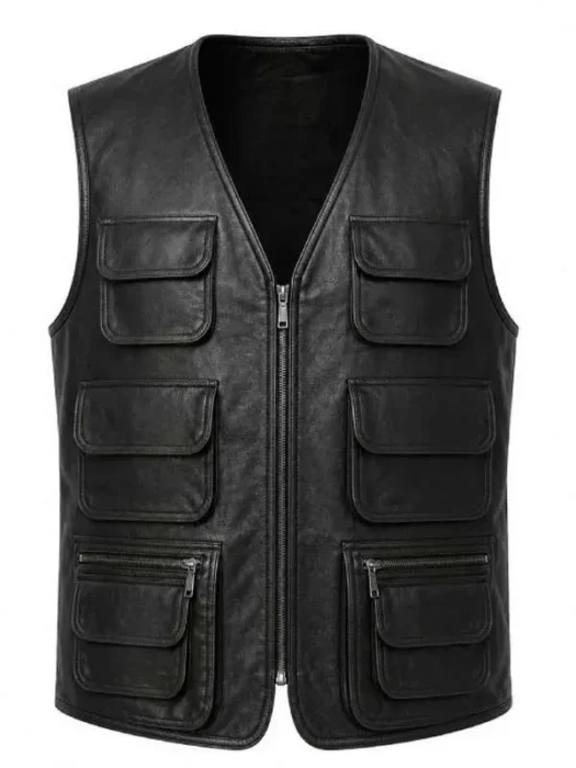 Margo’s Got Money Troubles Nick Offerman Leather Vest