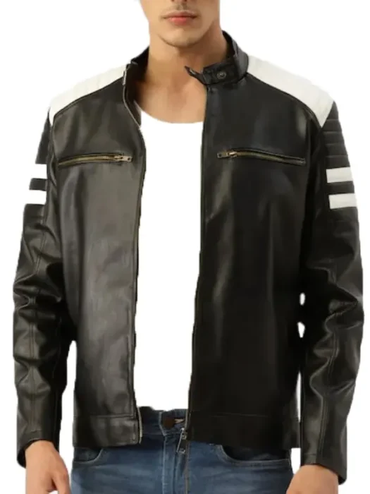 Mayhem Project Cafe Racer Leather Black Jacket