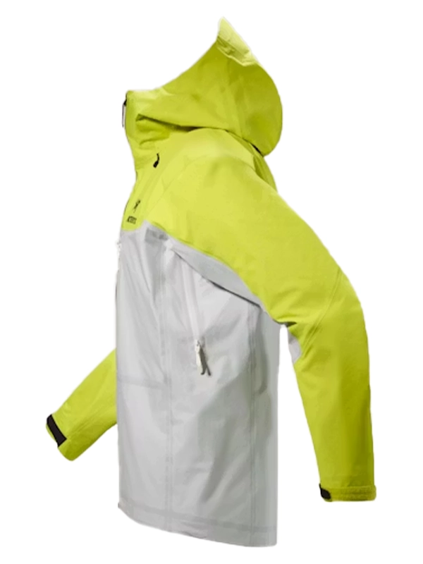 Men’s Arcteryx Grey And Lime Green Alpha Jacket