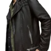 Men’s Asymmetrical Quilted Black Jacket