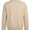Men's Beige Cotton Jacket Back