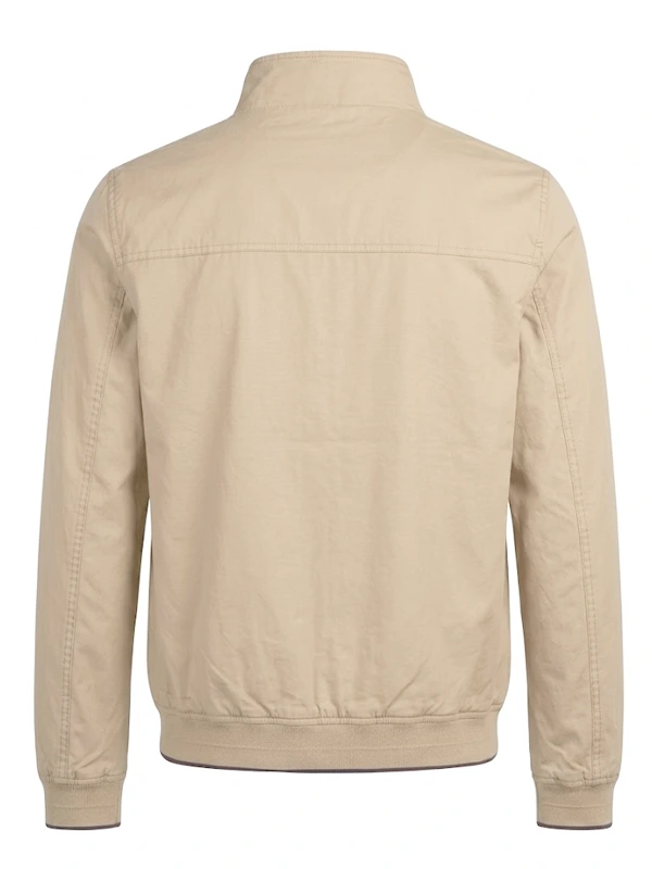 Men’s Beige Cotton Jacket Back