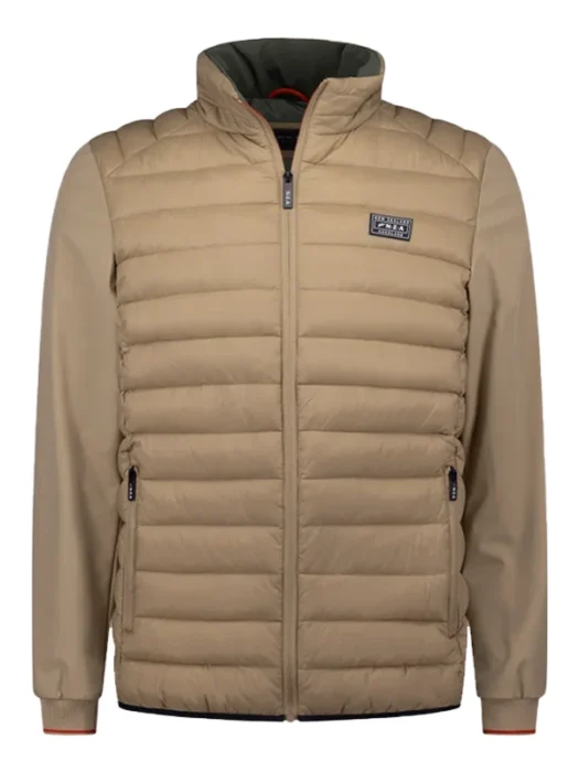 Men's Beige Padded Jacket