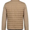 Men's Beige Padded Jacket Back