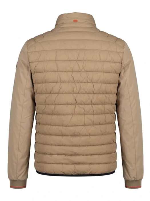 Men's Beige Padded Jacket Back