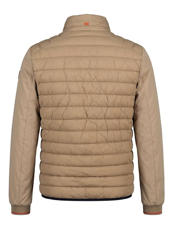 Men’s Beige Padded Jacket Back