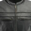 Mens Black Leather Motorcycle Jacket