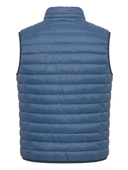 Men's Blue Padded Bodywarmer Vest Back