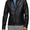 Mens Classic Collar Leather Jacket