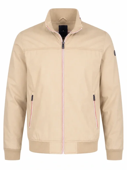 Men's Cotton Beige Zipper Jacket