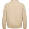 Men's Cotton Beige Zipper Jacket Back
