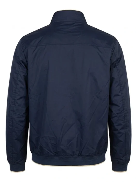 Men's Dark Blue Cotton Jacket Back